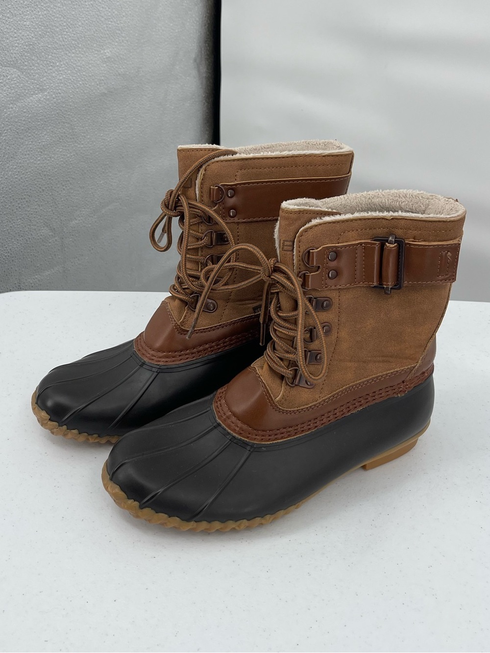 JBU vegan leather duck boots rain boots